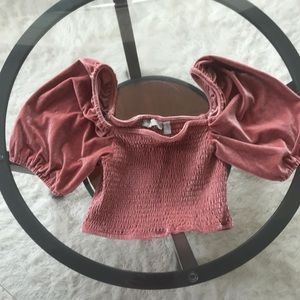 Velvet crop top